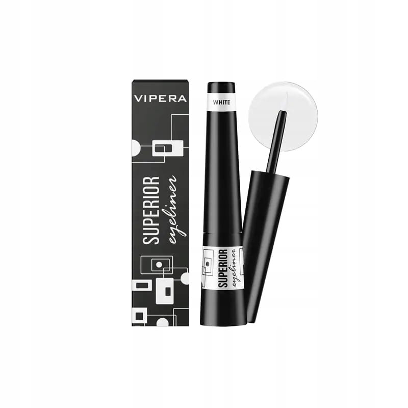 VIPERA Eyeliner SUPERIOR w buteleczce z precyzyjnym aplikatorem 08 biały 3ml