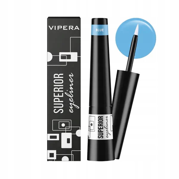 VIPERA Eyeliner SUPERIOR w buteleczce z precyzyjnym aplikatorem 12 niebieski 3ml