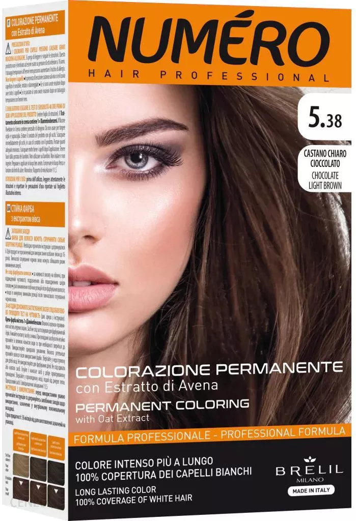 NUMERO Farba kolor # 5.38 Czekoladowy jasnobrązowy