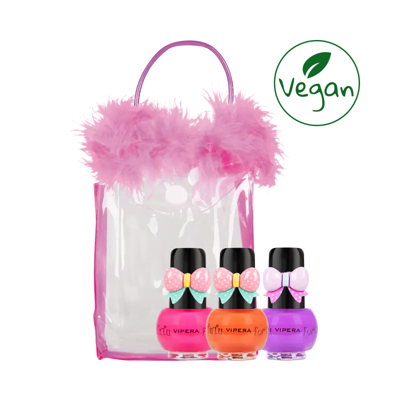 VIPERA TuTu KOSMETYCZKA+3 LAKIERY Peel-Off bez rozpuszczalników,16 (08, 07, 10)