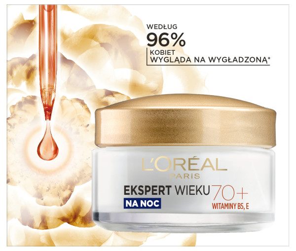 L'Oreal Paris Ekspert Wieku 70+ przeciwzmarszczkowy krem odżywczy na noc 50ml - obrazek 2