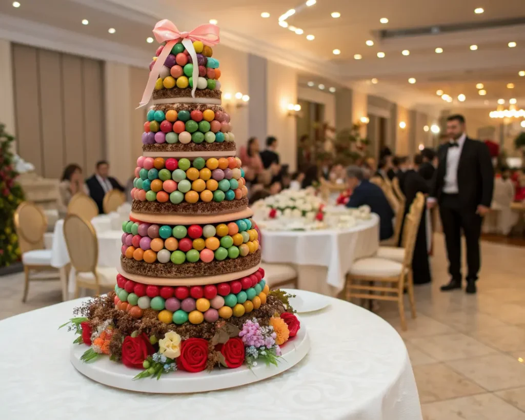 Tort ze słodyczy. Jak zrobić tort weselny z cukierków i czekoladek?
