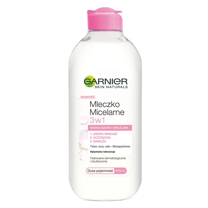 GARNIER Skin Naturals Mleczko 3w1 Wrażliwa 400ml