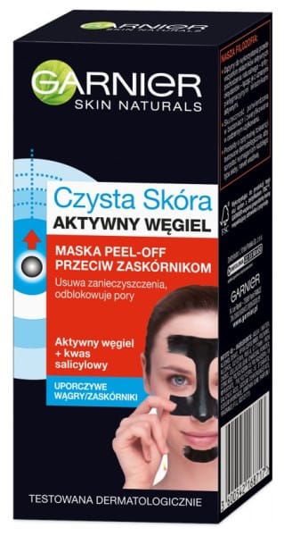GARNIER Czysta skóra Maska 3w1 Aktywny Węgiel 50ml