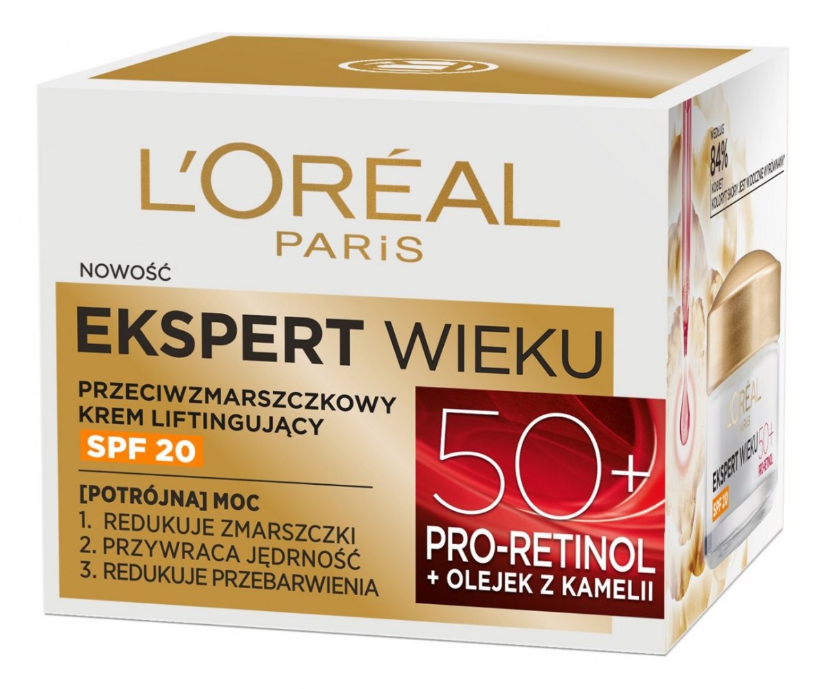 L’Oreal Paris Ekspert Wieku 50+ przeciwzmarszczkowy krem liftingujący na dzień SPF20 50ml