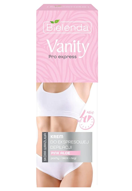 Bielenda Vanity Pro Express krem do ekspresowej depilacji skóry wrażliwej Pink Aloe 75ml