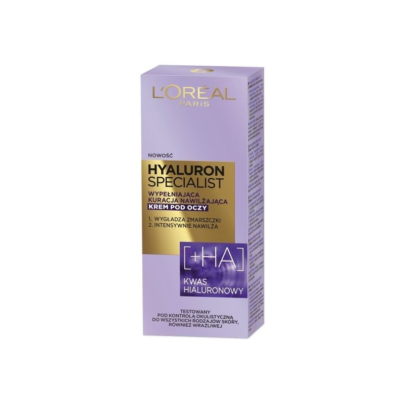 L’Oreal Paris Hyaluron Specialist krem pod oczy wypełniająca kuracja nawilżająca 15ml