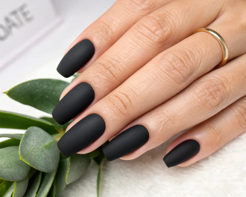 Czarne matowe paznokcie – jak je zrobić?