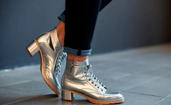 Srebrne buty na słupku – jak je nosić?