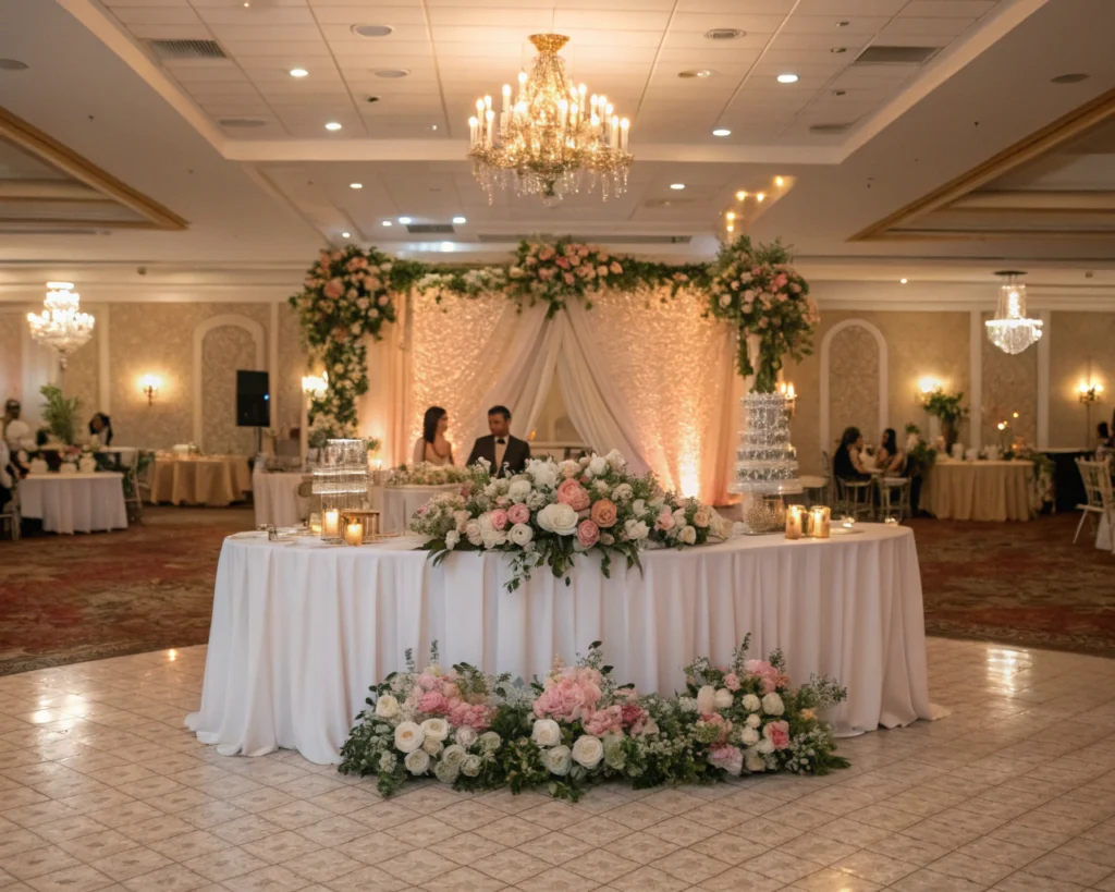 Stół pary młodej: jak go udekorować i jak usadzić przy nim gości?