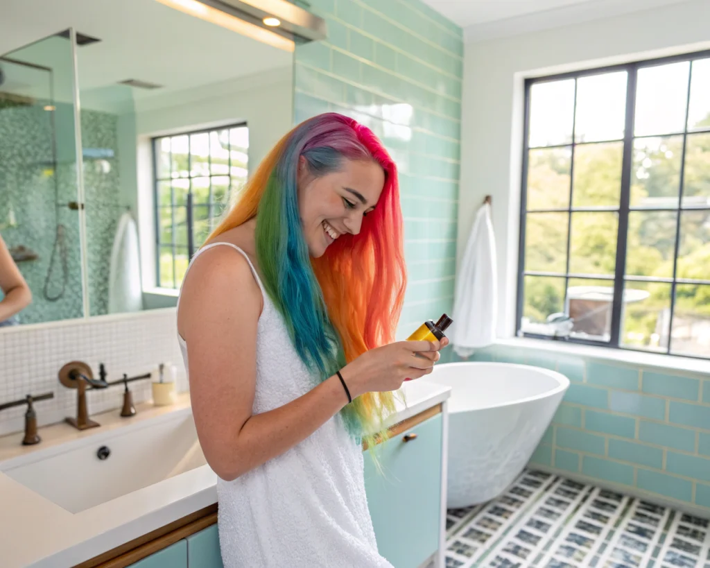 Tęczowe włosy – komu pasują, jak je zrobić i w jaki sposób pielęgnować?