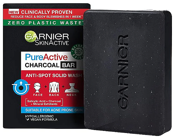 Garnier CZYSTA SKÓRA PURE ACTIVE CHARCOAL BAR