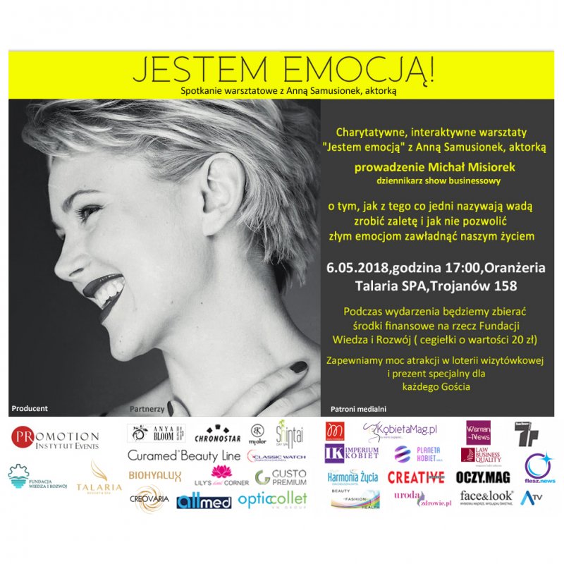 Jestem emocją. Anna Samusionek podzieli się swoimi doświadczeniami!