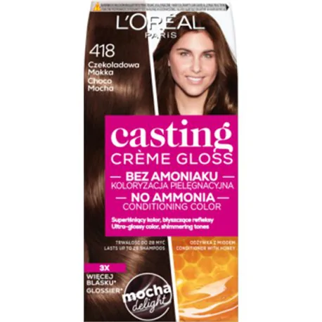 L’Oreal Paris Casting Creme Gloss farba do włosów 418 Czekoladowa Mokka