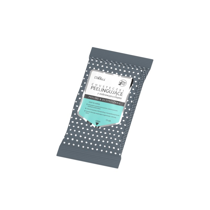 Chusteczki L’biotica do peelingu i oczyszczania twarzy