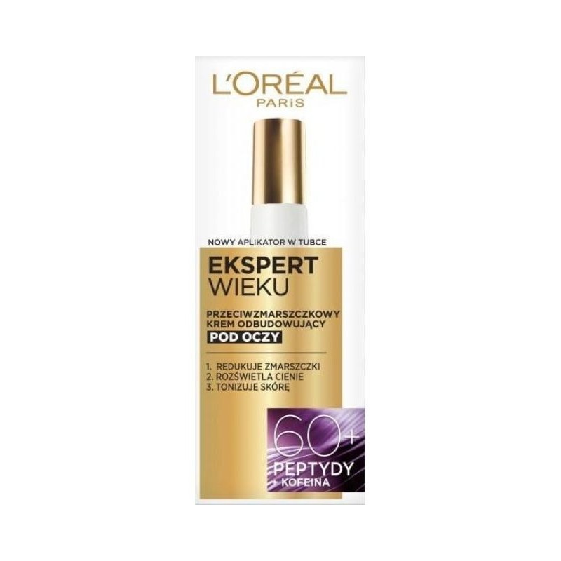 L’Oreal Paris Ekspert Wieku 60+ przeciwzmarszczkowy krem odbudowujący pod oczy 15ml