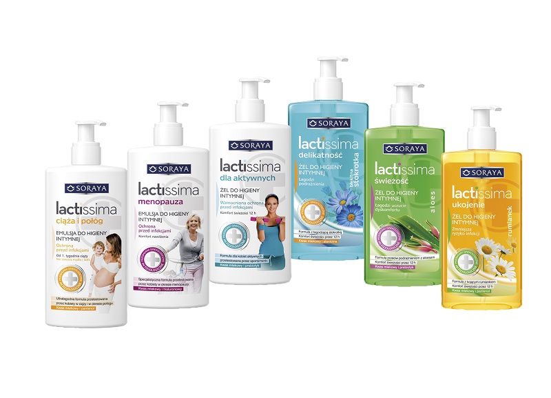 Żele i emulsje do higieny intymej Lactissima marki Soraya