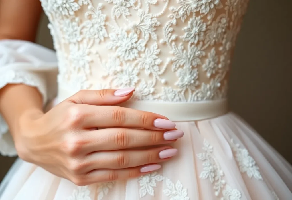 Jak dobrać paznokcie do beżowej sukienki na wesele, żeby wyglądać olśniewająco