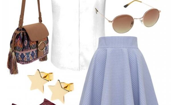 4 stylizacje z rozkloszowaną spódnicą